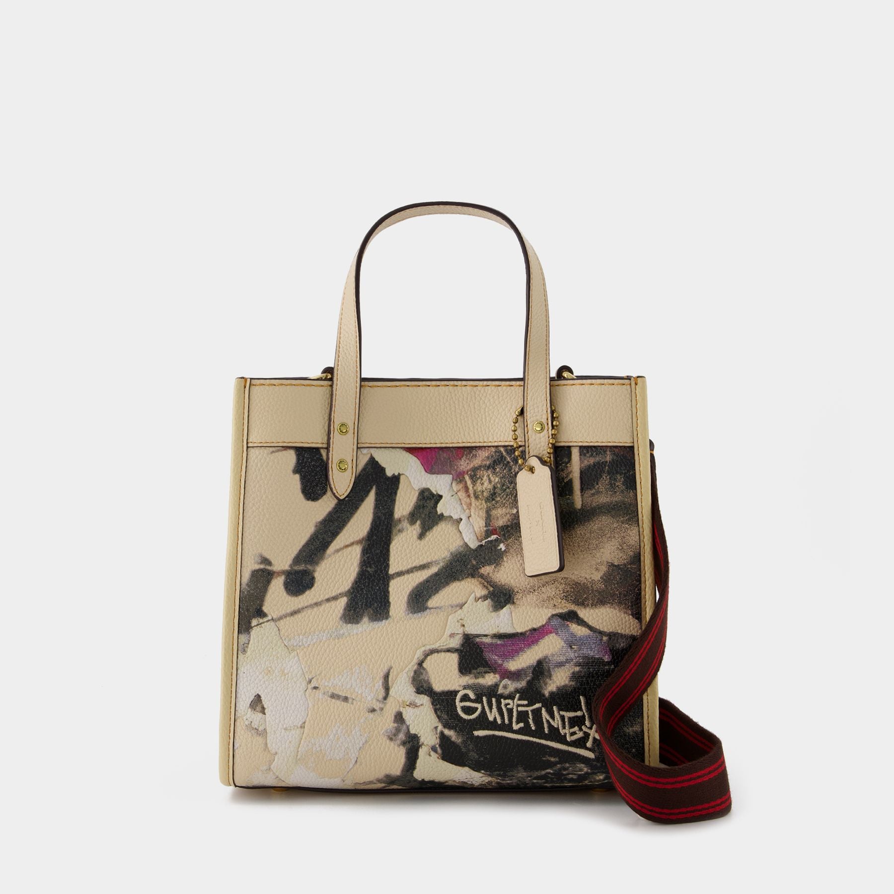 Buy Coach Field Tote Bag 22 with Horse & Carriage Print, Brown & Pink  Color Women