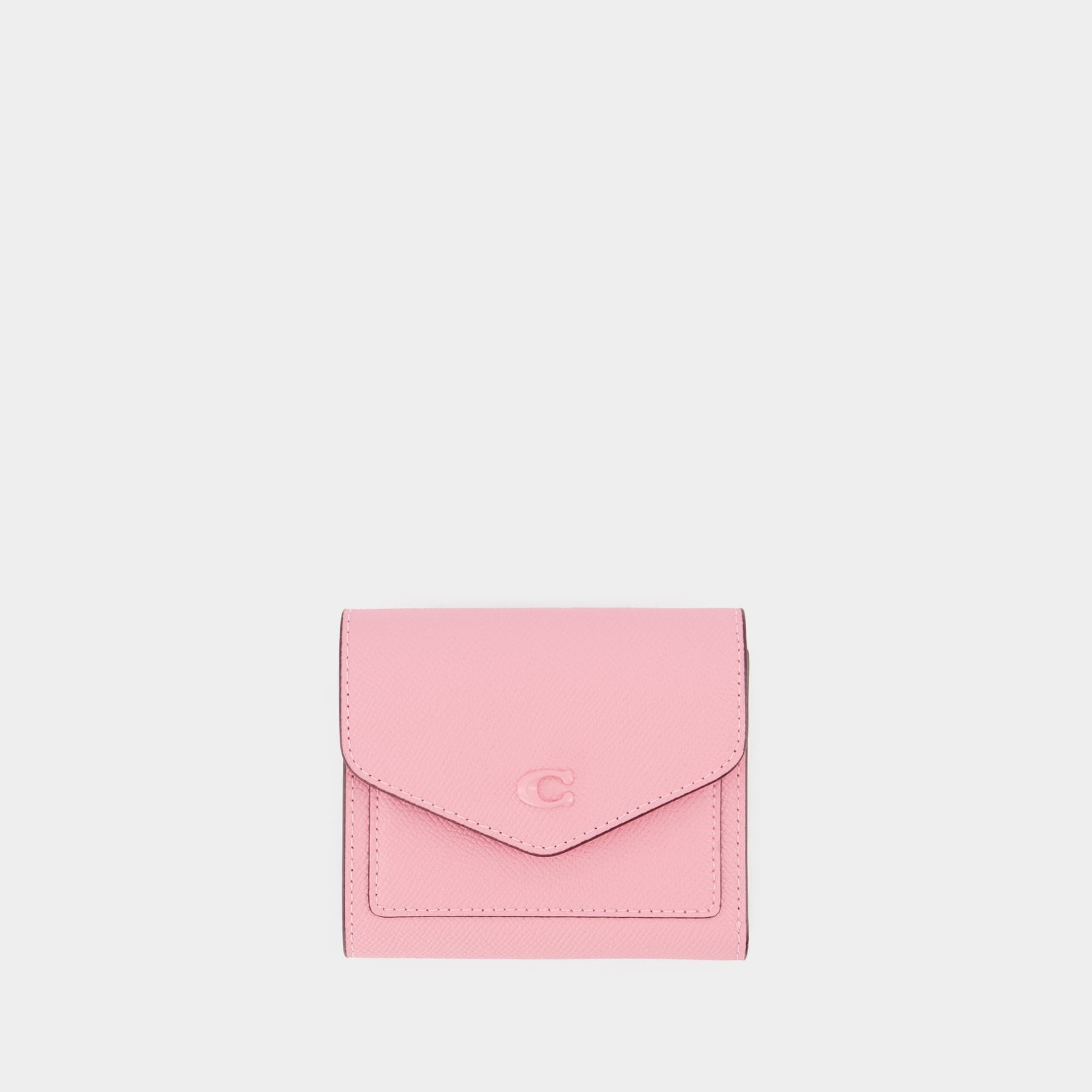 COACH Small Leather Wristlet in Pink