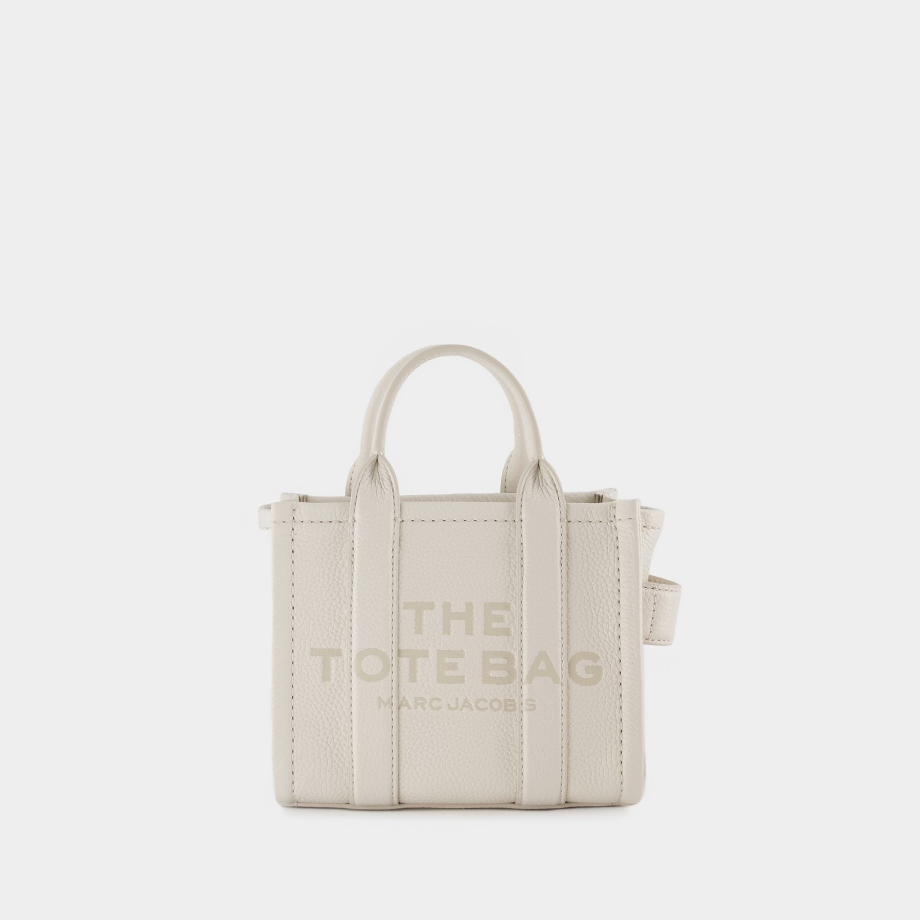 Marc Jacobs The Micro Leather Tote Bag Cotton/Silver