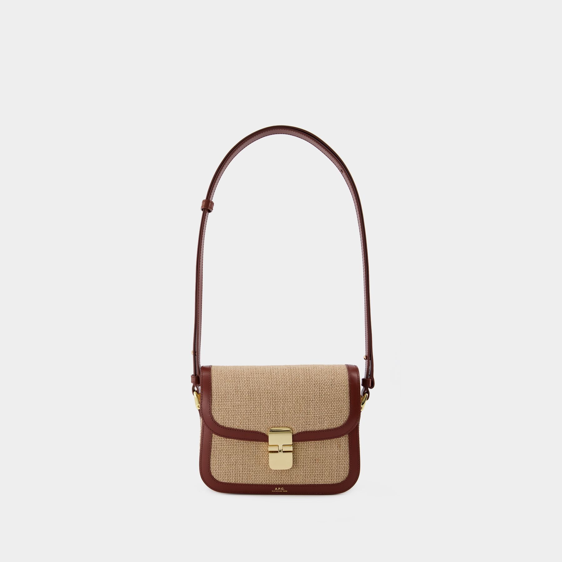 Grace Small Hobo Bag A.P.C. Hazelnut Leather