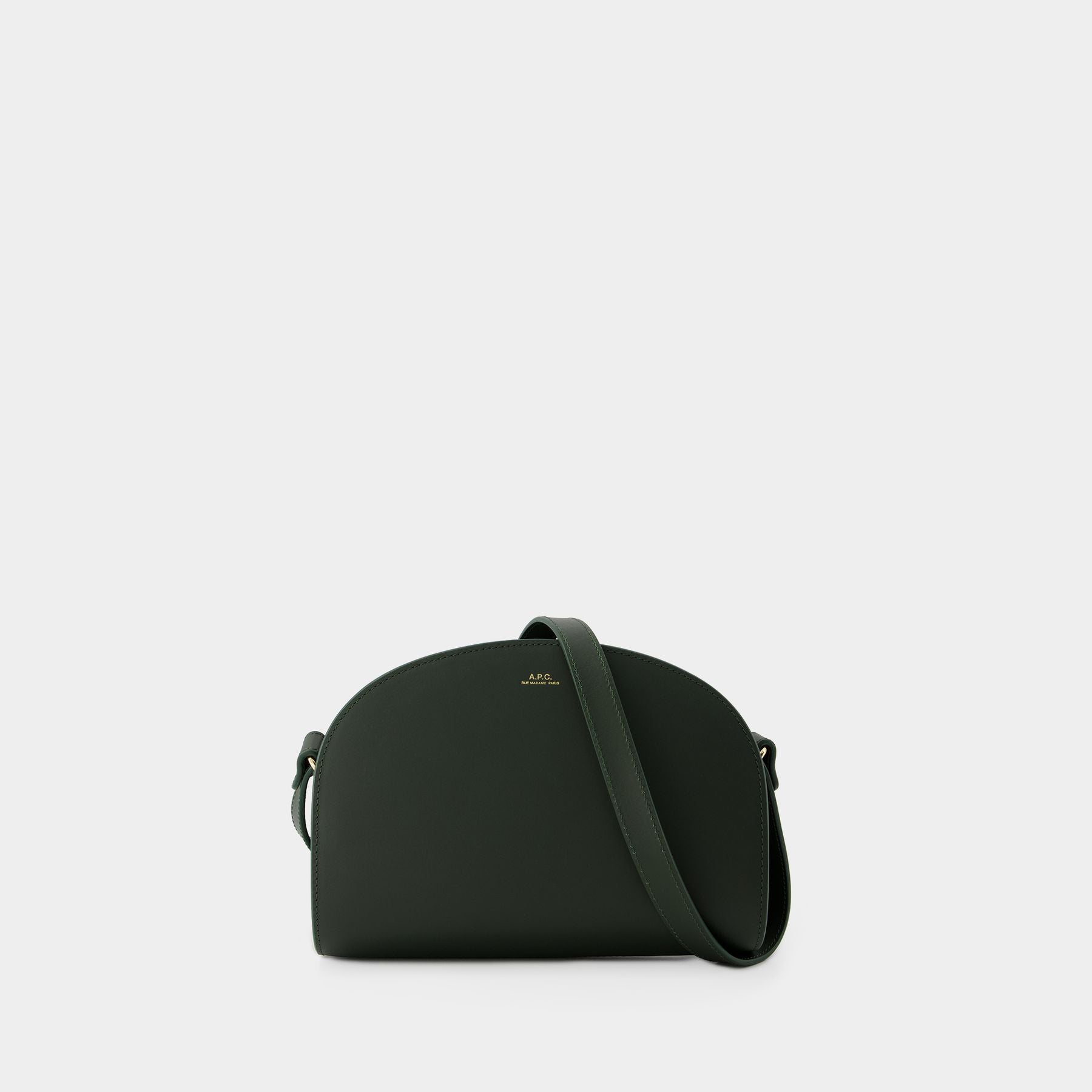 A.P.C. Demi-Lune Leather Crossbody Bag