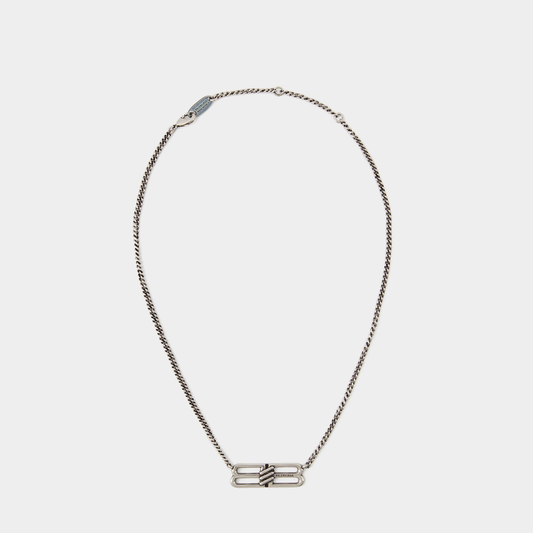 Off-White Silver Paperclip Necklace Off-White