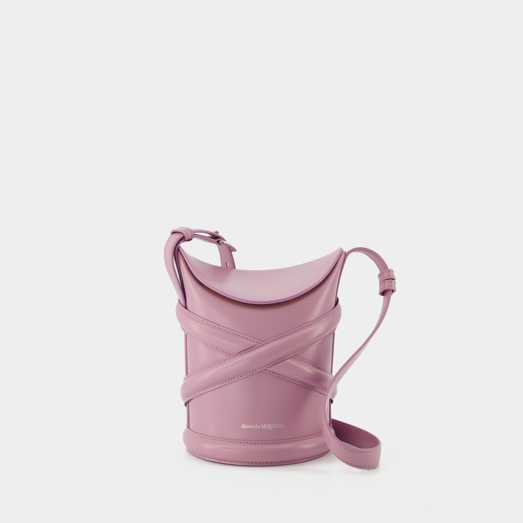 The Curve Hobo Bag Alexander Mcqueen Antic Pink Leather