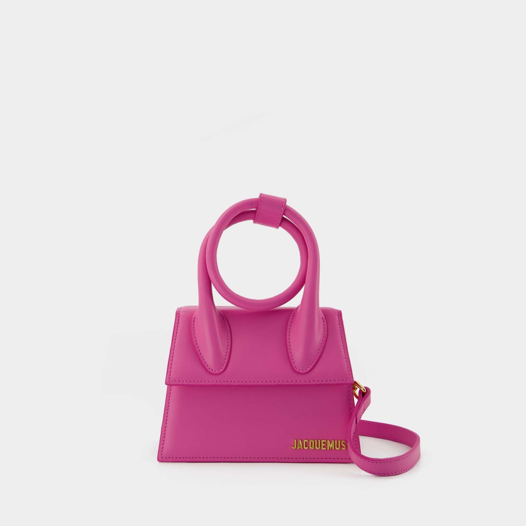 Jacquemus Pink Le Chiquito Noeud Leather Top Handle Bag - ShopStyle