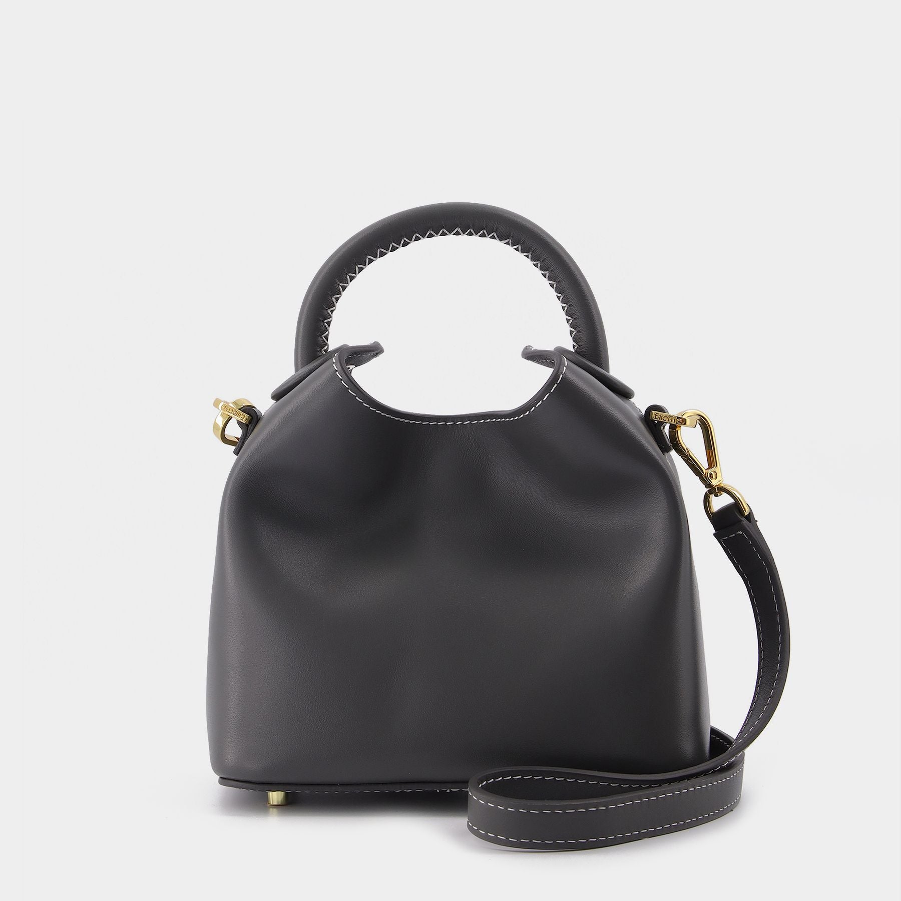 Madeleine mid-sized hobo bag in grained leather – Le Tanneur