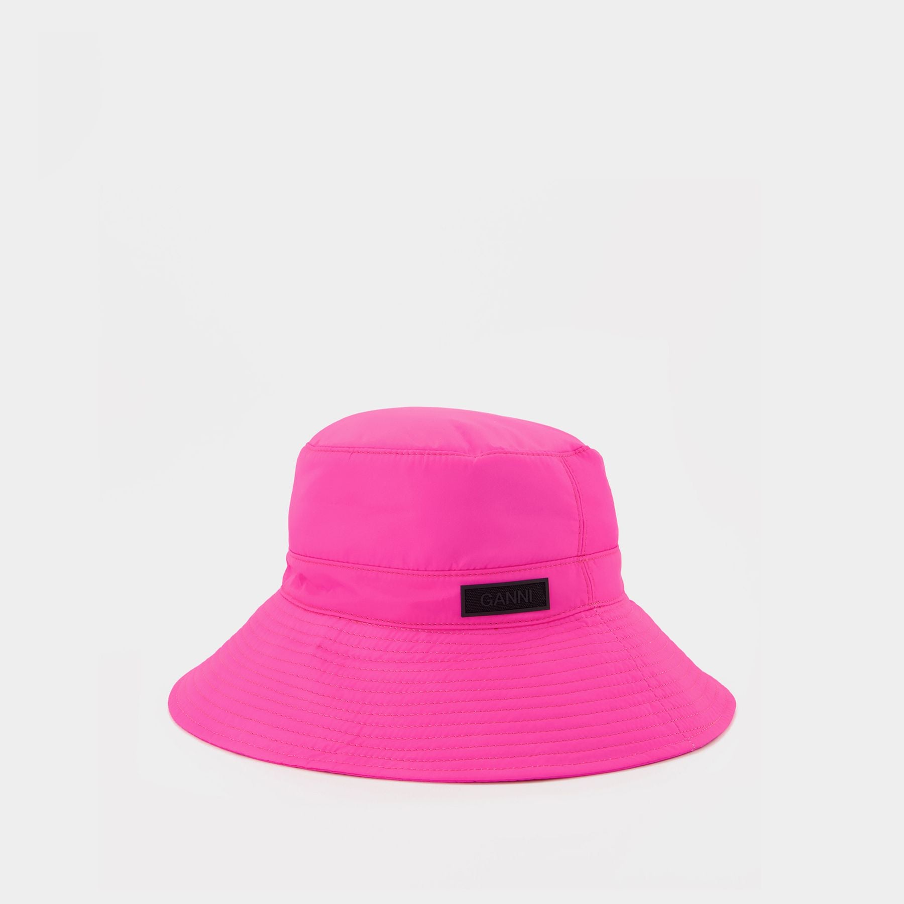 GANNI Tech recycled polyester packable bucket hat - PINK - XS/S