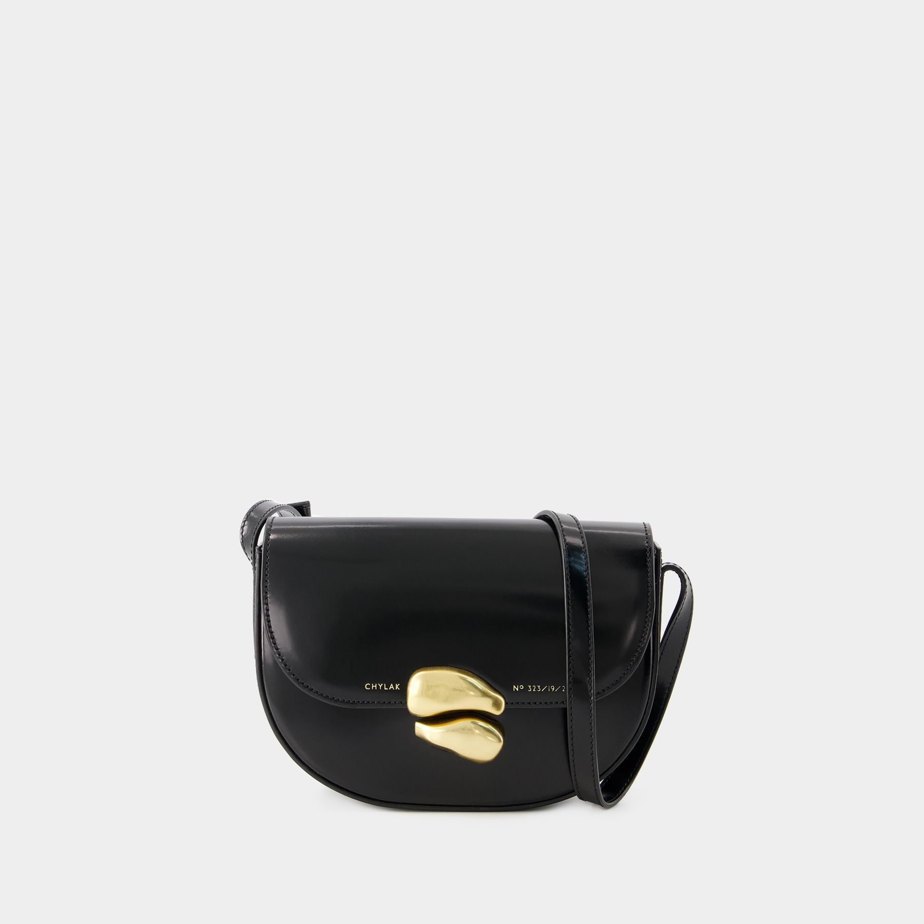 Saddle Bag Chylak Leather Glossy Black