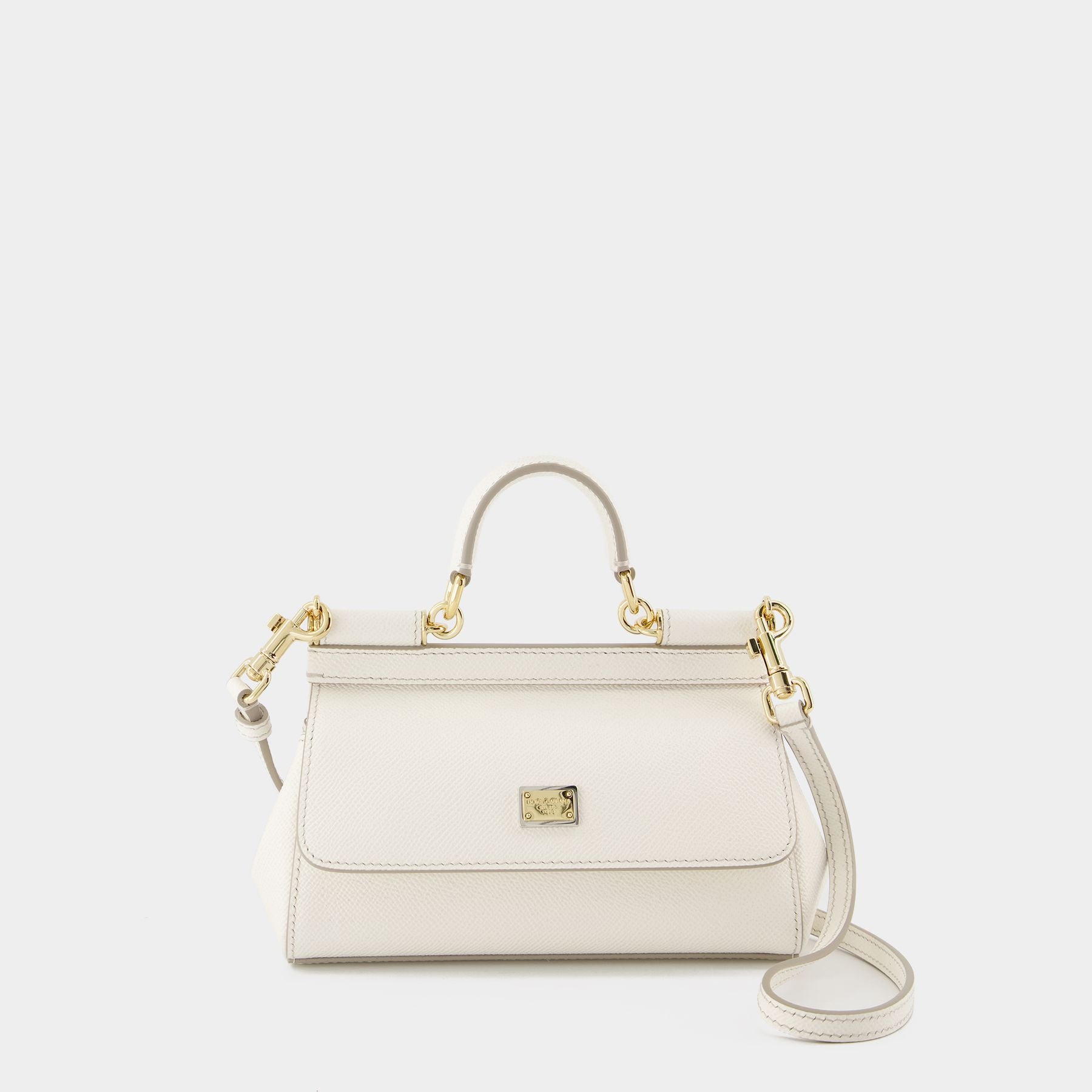 Elongated Sicily handbag in White