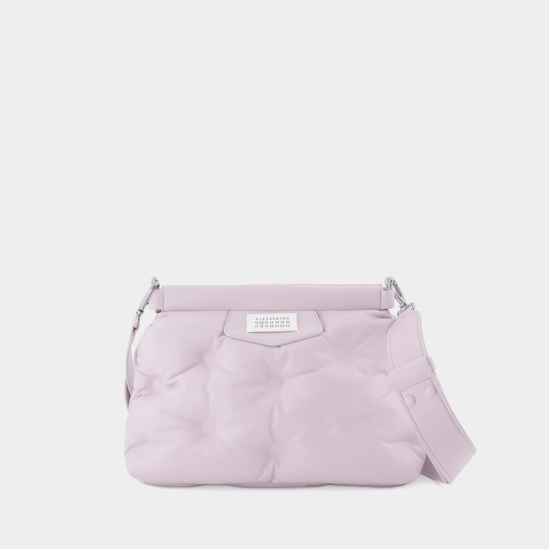 Glam Slam Small Leather Shoulder Bag in Pink - Maison Margiela