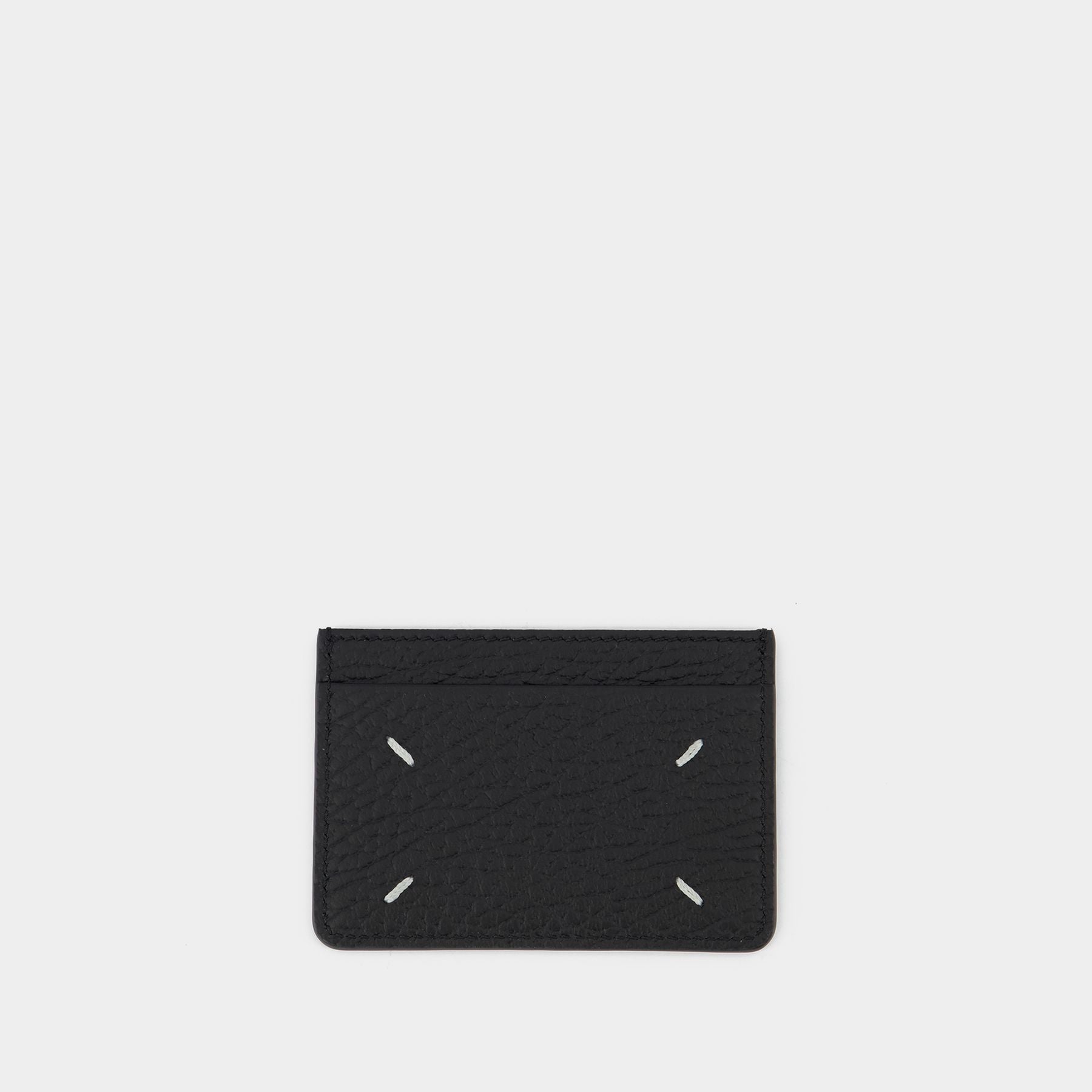 Maison Margiela – Leather Card Holder With Money Clip Black
