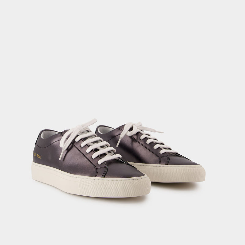 Achilles Shiny Sneakers - COMMON PROJECTS - Leather - Black