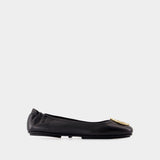 Minnie Travel Ballerinas - Tory Burch - Leather - Black