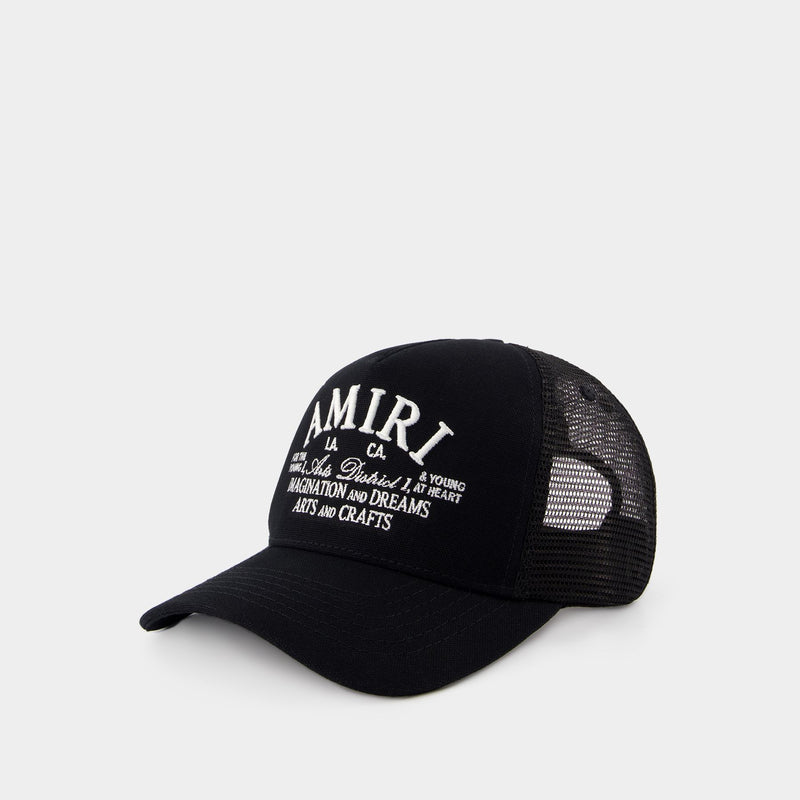 Arts District Trucker Cap - Amiri - Cotton - Black