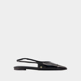 Elena Slingback Flats - ANINE BING - Calfskin - Black