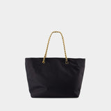 Ella Chain Shopper Bag - Tory Burch - Leather - Black