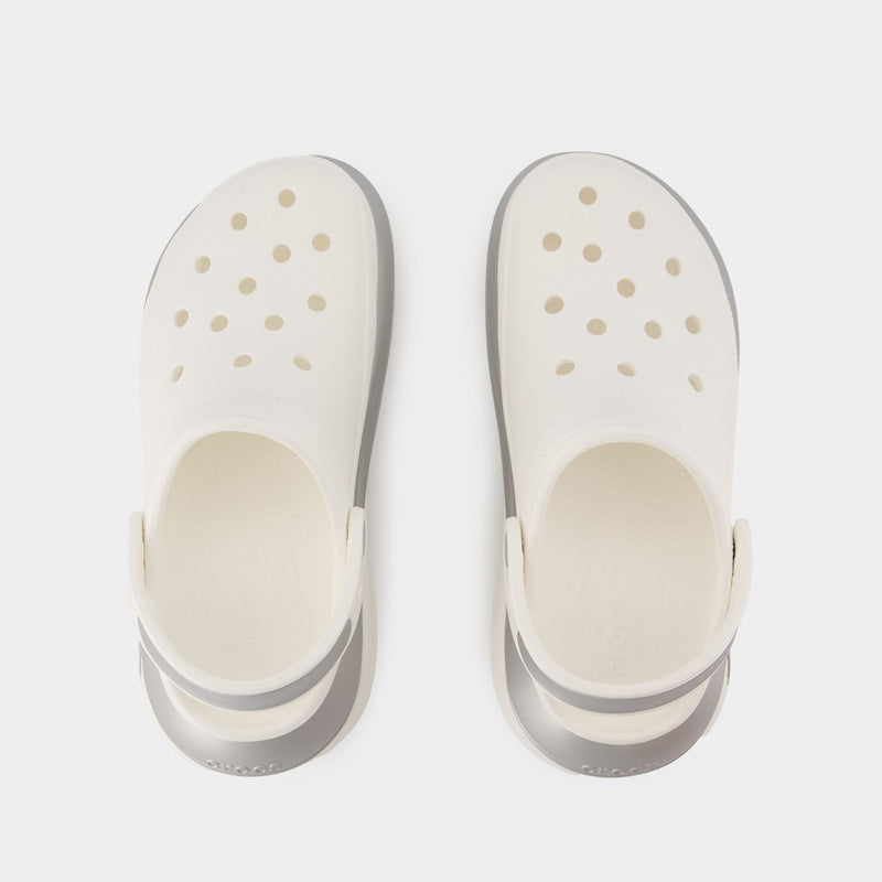 Mega Crush Sandals - Crocs - Synthetic - White/Silver