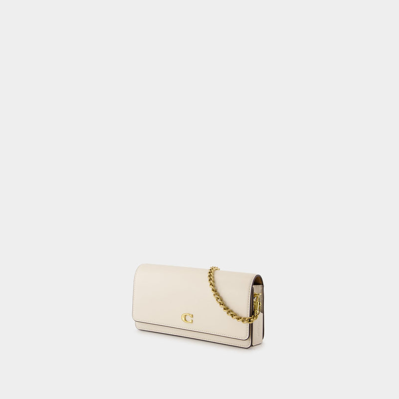 Essential Long Crossbody - Coach - Leather - Beige