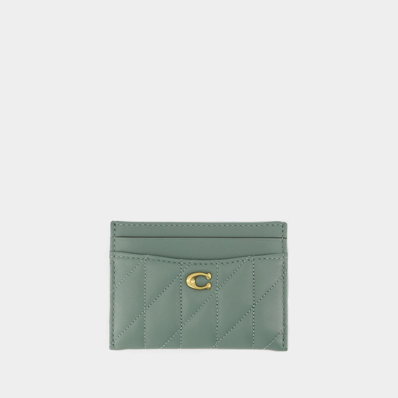 Essential Card Holder - Coach - Leather - Green