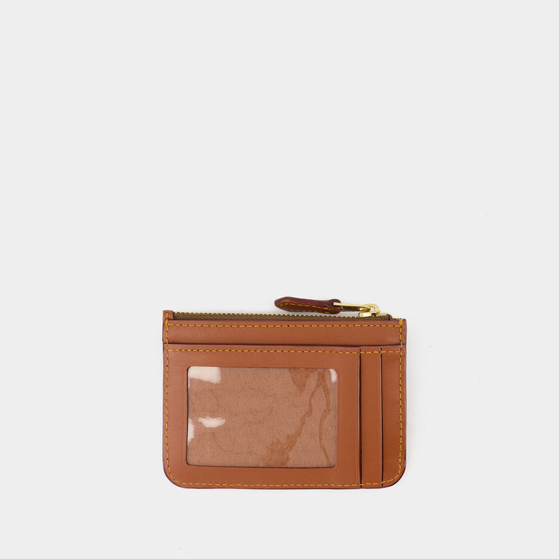 Signature Mini Id Skinny Card Case - Coach - Canvas - Brown