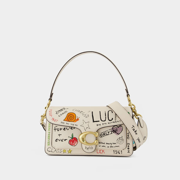 Sketch Print Tabby 26 Shoulder Bag - Coach - Leather - White