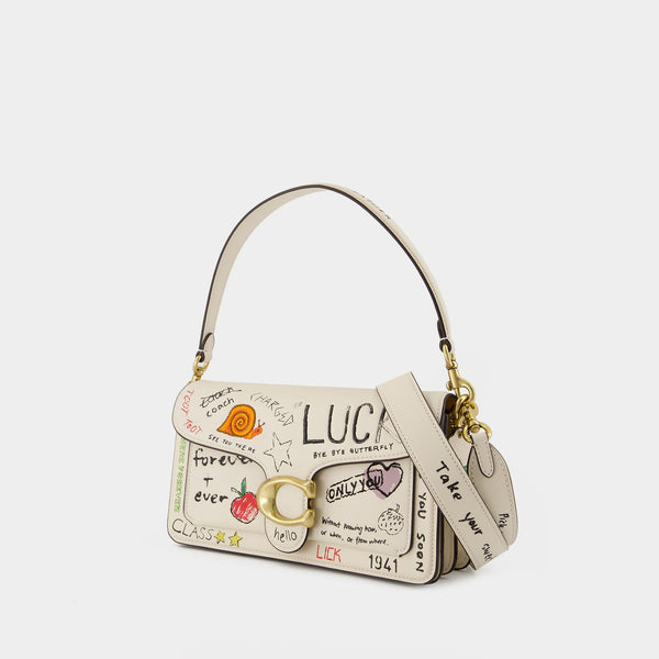 Sketch Print Tabby 26 Shoulder Bag - Coach - Leather - White