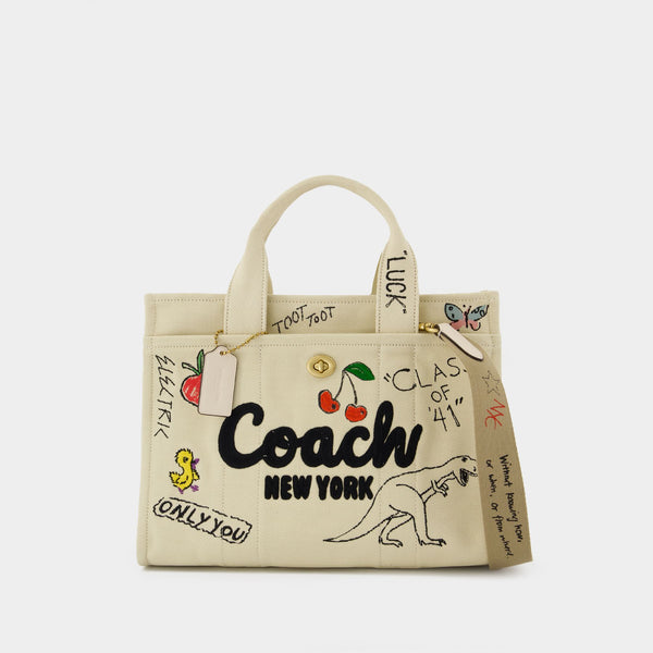 Sketch Print Cargo Tote Bag - Coach - Cotton - Neutral