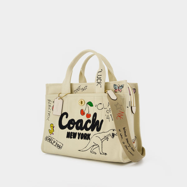 Sketch Print Cargo Tote Bag - Coach - Cotton - Neutral