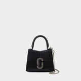 The Mini Top Handle Bag - Marc Jacobs - Leather - Black/Argenté