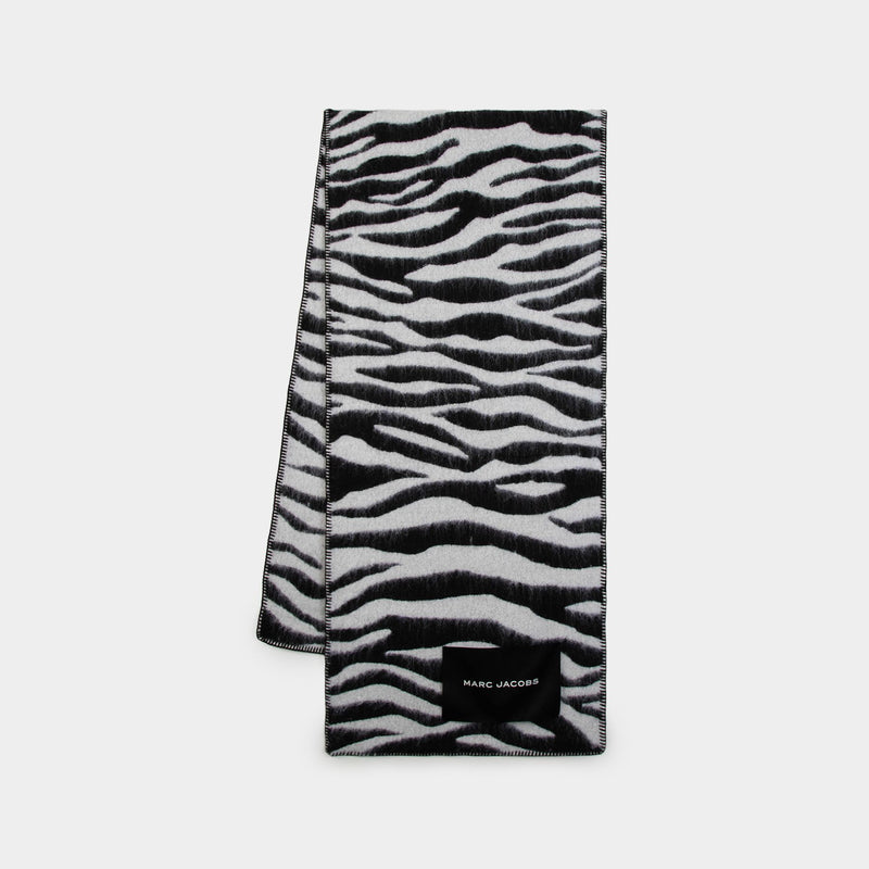 Zebra Scarf - Marc Jacobs - Wool - Black