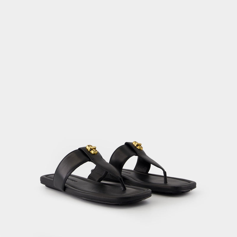 The Dual T Sandals - Marc Jacobs - Leather - Black