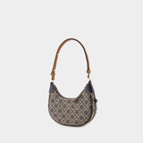 T Monogram Crescent Bag - Tory Burch - Leather - Blue