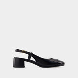 Cap Toe Sandals - Tory Burch - Leather - Black