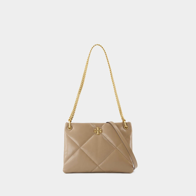 Kira Diamond Small Shoulder Bag - Tory Burch - Leather - Beige