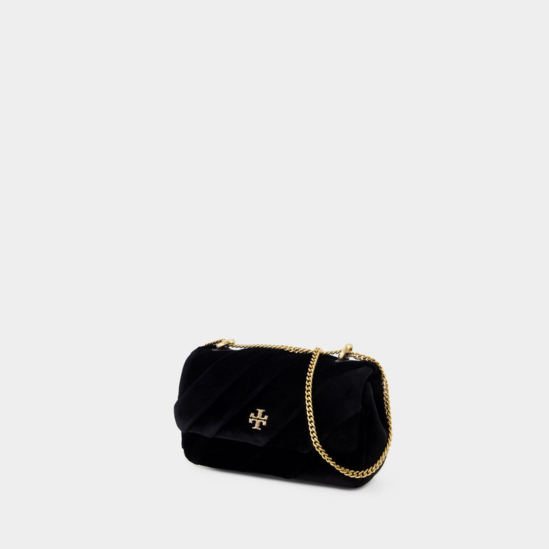 Kira Mini Flap Shoulder Bag - Tory Burch - Cotton - Black