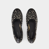 Crystal Ballerinas - Tory Burch - Nylon - Black