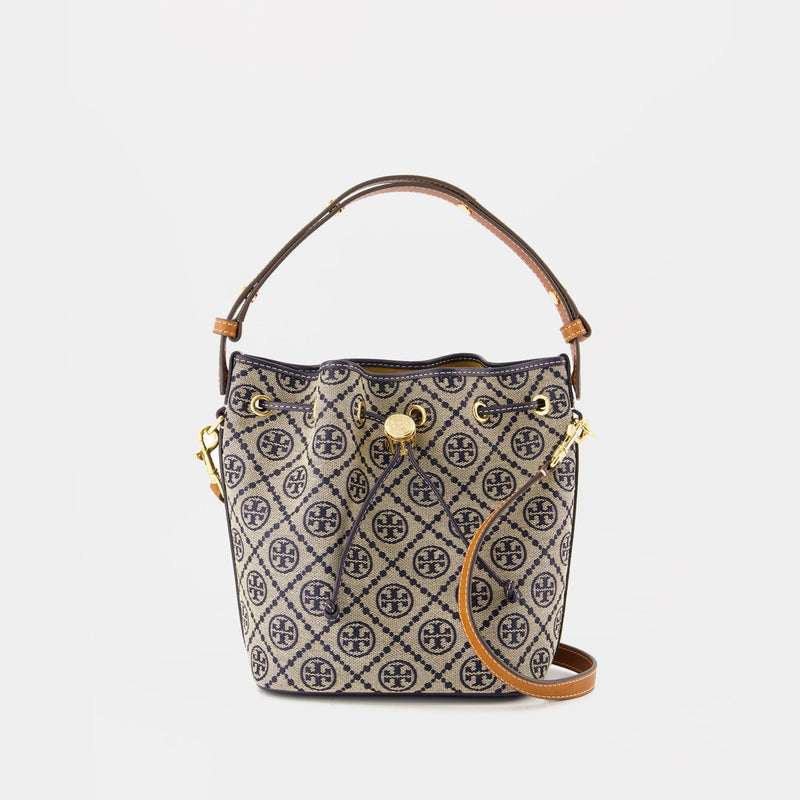 T-Monogram Handbag - Tory Burch - Cotton - Tory Navy