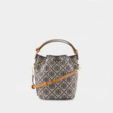 T-Monogram Mini Handbag - Tory Burch - Cotton - Tory Navy