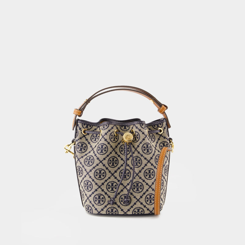 T-Monogram Mini Handbag - Tory Burch - Cotton - Tory Navy