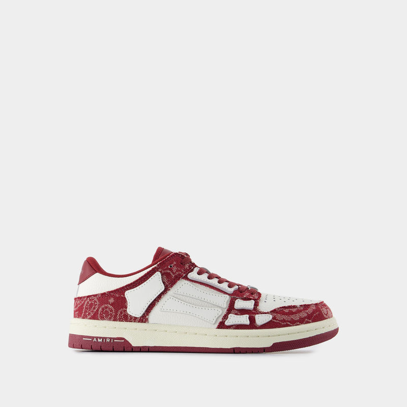 Bandana Skel Top Low Sneakers - Amiri - Leather - Burgundy