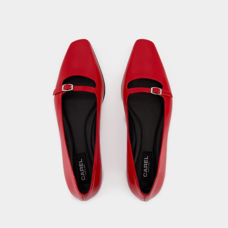 Emilie Ballerinas - Carel - Leather - Red