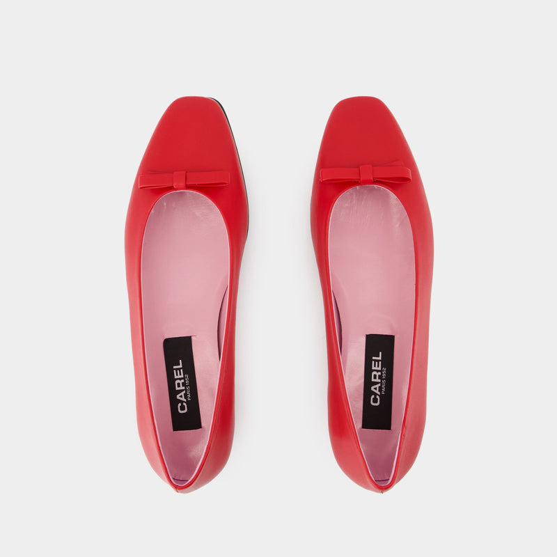 Bella Ballerinas - Carel - Leather - Red