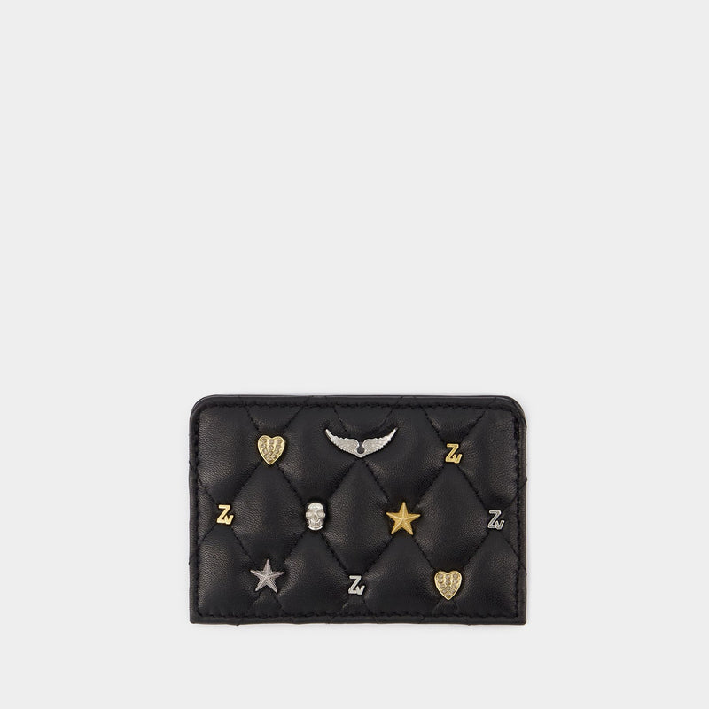 Zv Pass Lucky Charms Card-Holder - Zadig & Voltaire - Leather - Black