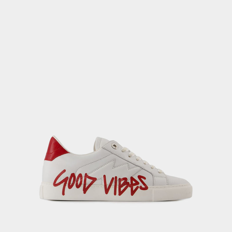 La Flash Good Vibes Sneakers - Zadig & Voltaire - Leather - White