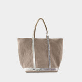 Cabas L Shopper Bag - Vanessa Bruno - Linen - Grey