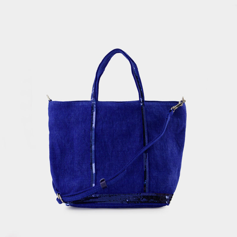 Cabas S Shopper Bag - Vanessa Bruno - Linen - Blue