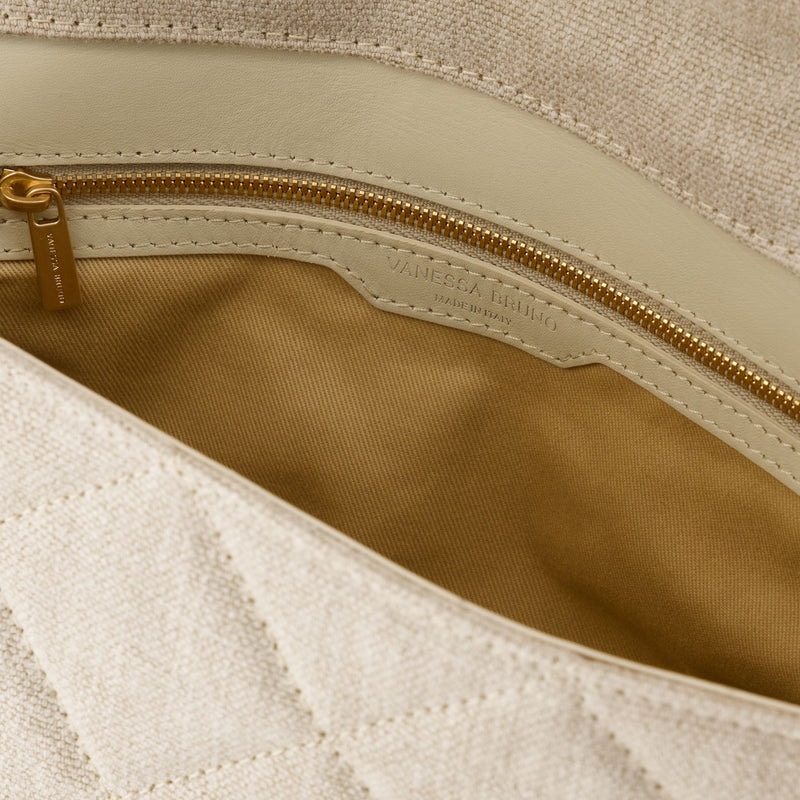 Grand Moon Bag - Vanessa Bruno - Linen - Beige