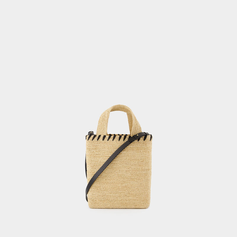 Shopper Bag - Lanvin - Wicker - Neutral