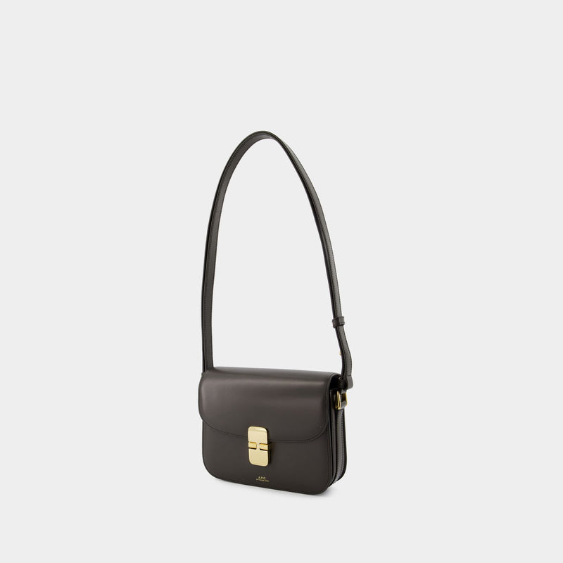 Grace Small Crossbody - A.P.C. - Leather - Anthracite