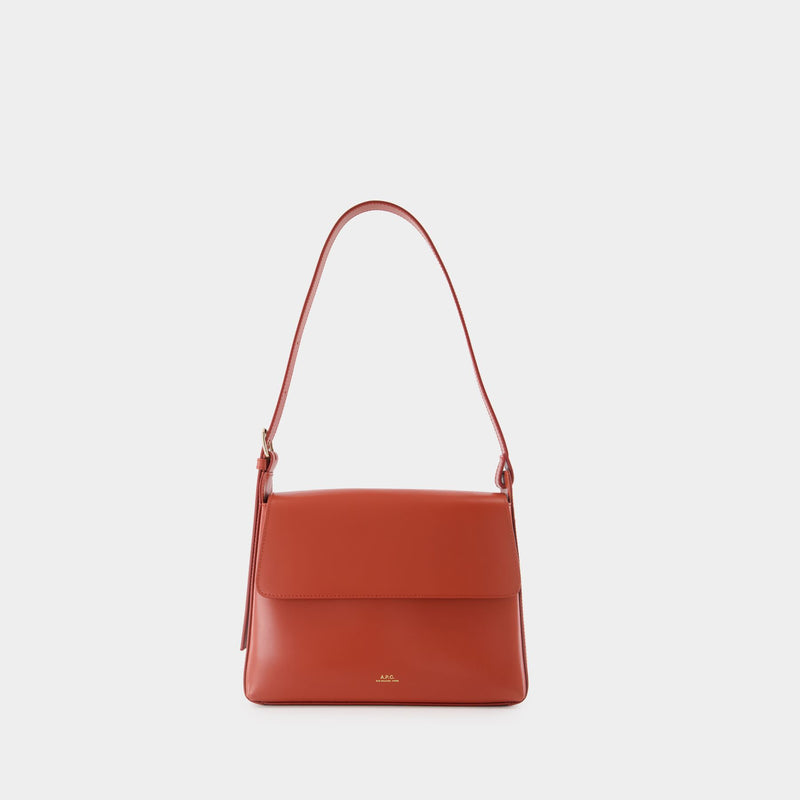 Virginie Flap Shoulder Bag - A.P.C. - Leather - Red