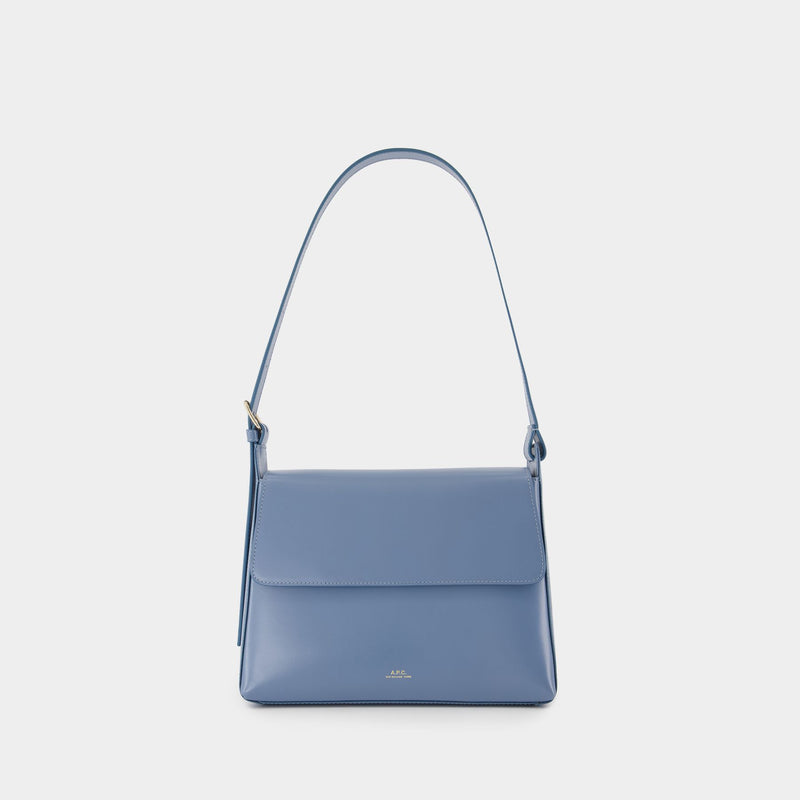 Virginie Flap Shoulder Bag - A.P.C. - Leather - Blue